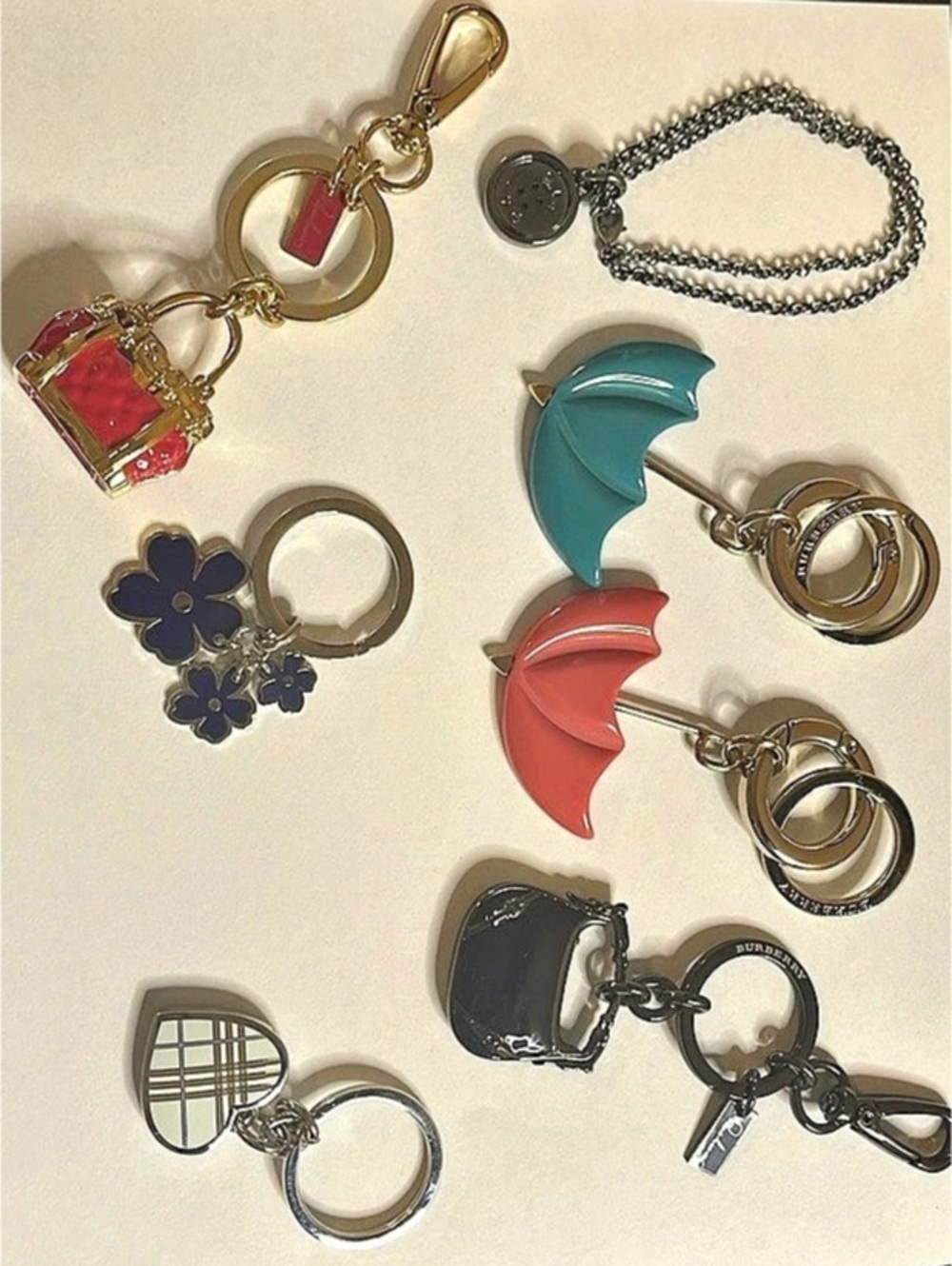Burberry Assorted Gold & Silver Jewelry and Charms Lot